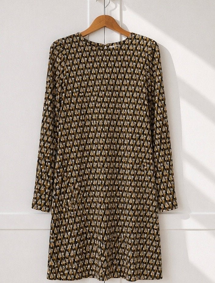 H&M prachtige geometrische print  jurkje, maat 34, H&M, Nieuw, Ophalen of Verzenden, Maat 34 (XS) of kleiner
