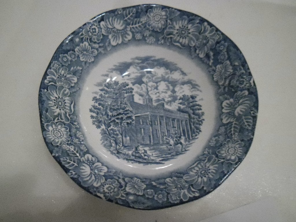 Liberty Blue Mount Vernon Staffordshire Ironstone Bord, Ophalen of Verzenden