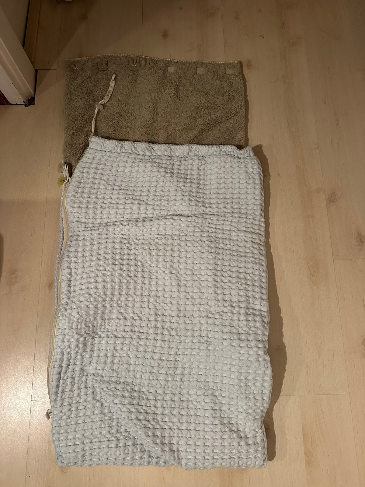 Koeka voetenzak/wikkeldeken wafelstof grijs, Wasbaar, Gebruikt, Koeka, Ophalen of Verzenden