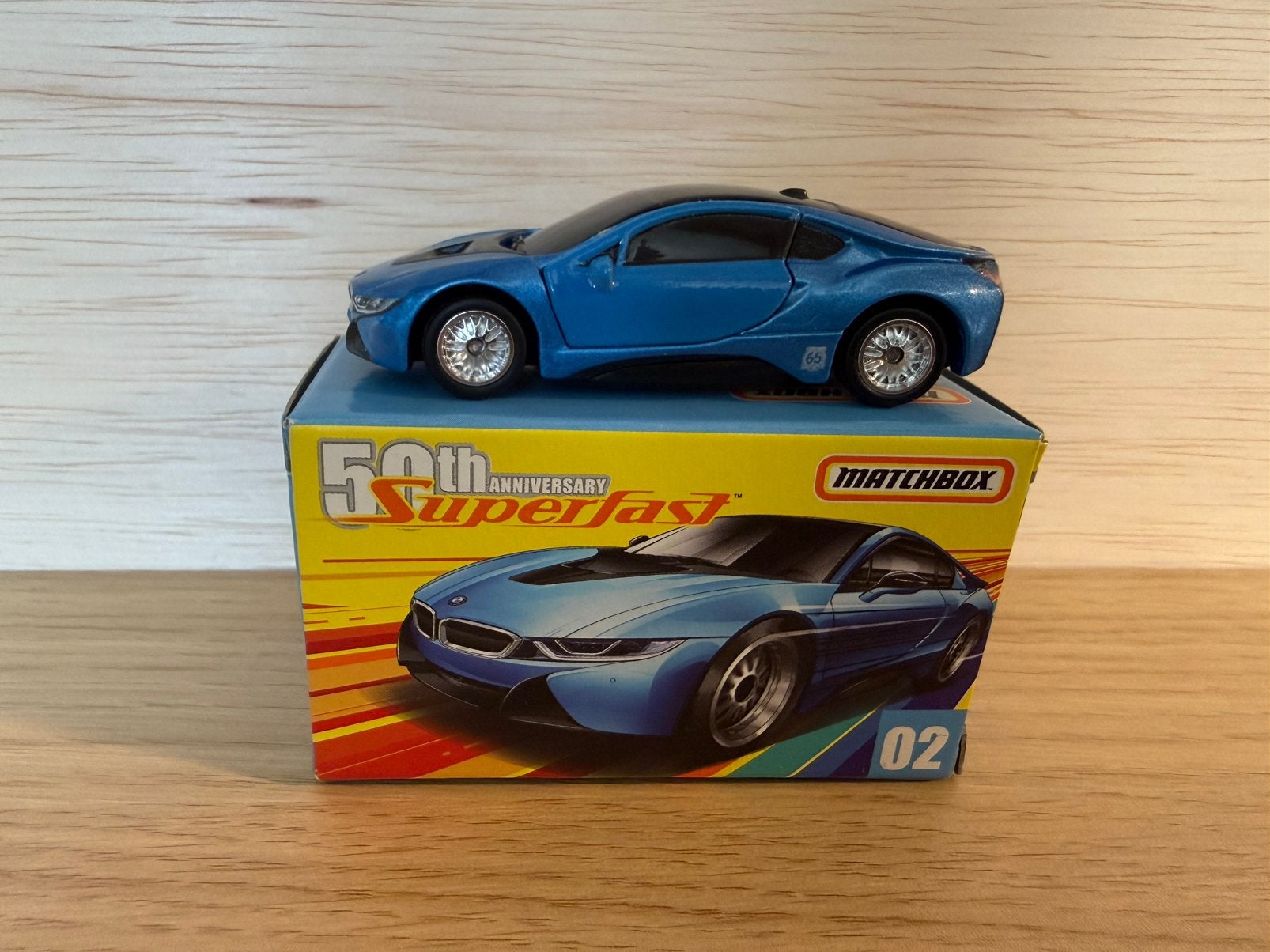 Matchbox Superfast, BMW i8, Ophalen of Verzenden, Zo goed als nieuw, Auto