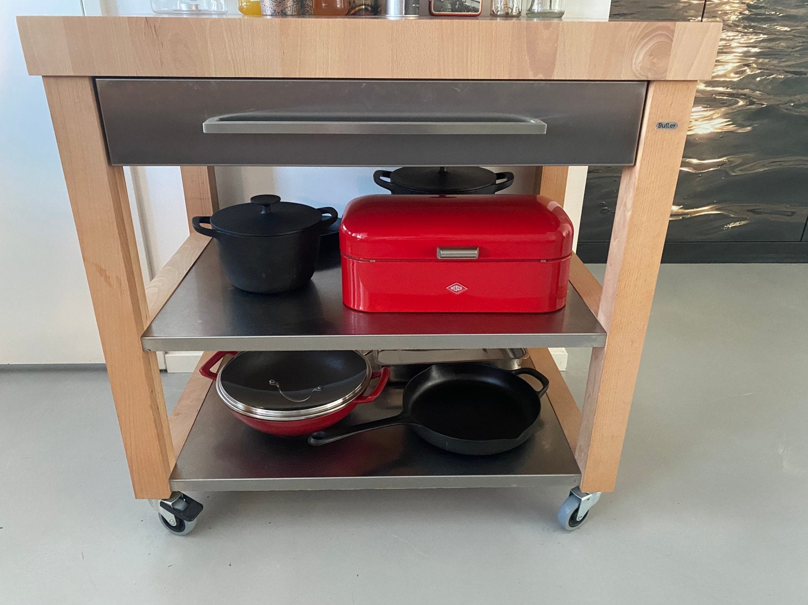 Trolley merk Butler RVS, Keukentrolley, Ophalen, Gebruikt, Overige merken