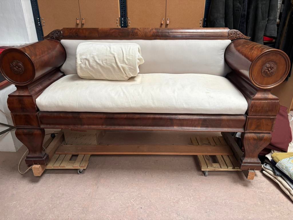 Bankje uit Denemarken, Huis en Inrichting, Ophalen, Gebruikt, Minder dan 75 cm, 150 tot 200 cm
