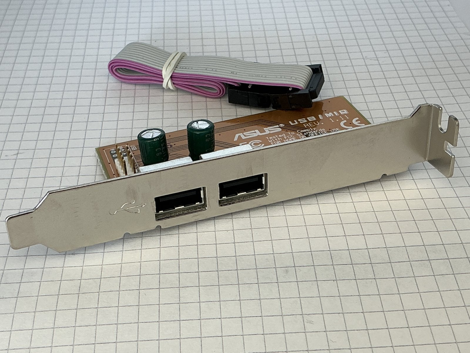 Asus USB/MIR slotplaat PCB 2x USB, Asus, Ophalen of Verzenden, Zo goed als nieuw, NA
