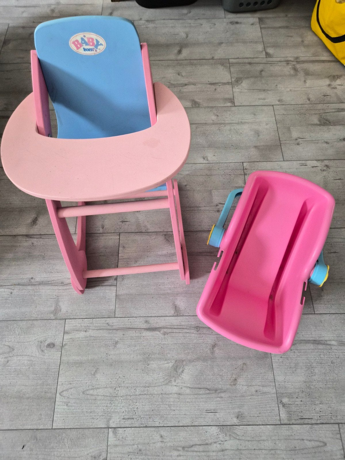Baby Born poppenstoel en draagstoel, Ophalen