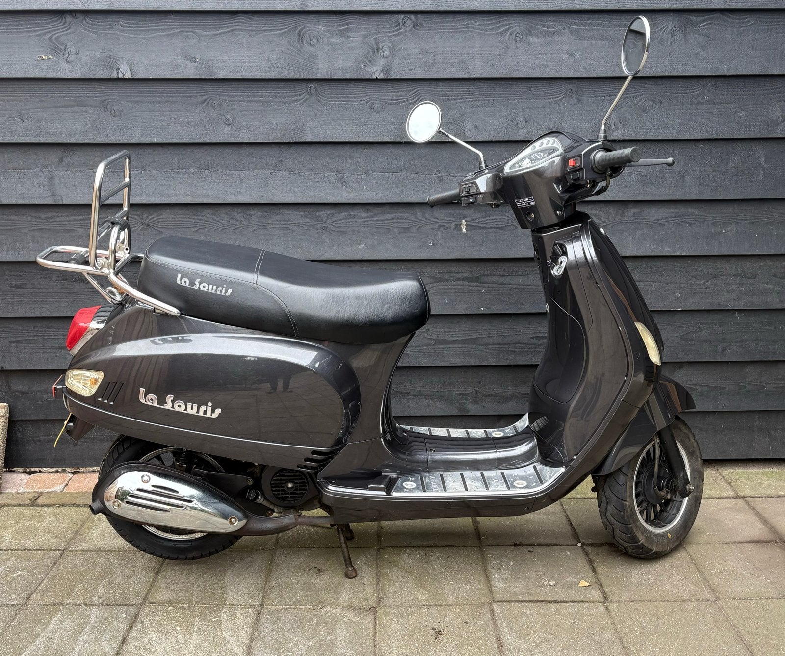 La Souris Scooter - Grijs, Goed Onderhouden geel kenteken, Gebruikt, Benzine, Ophalen, Overige merken