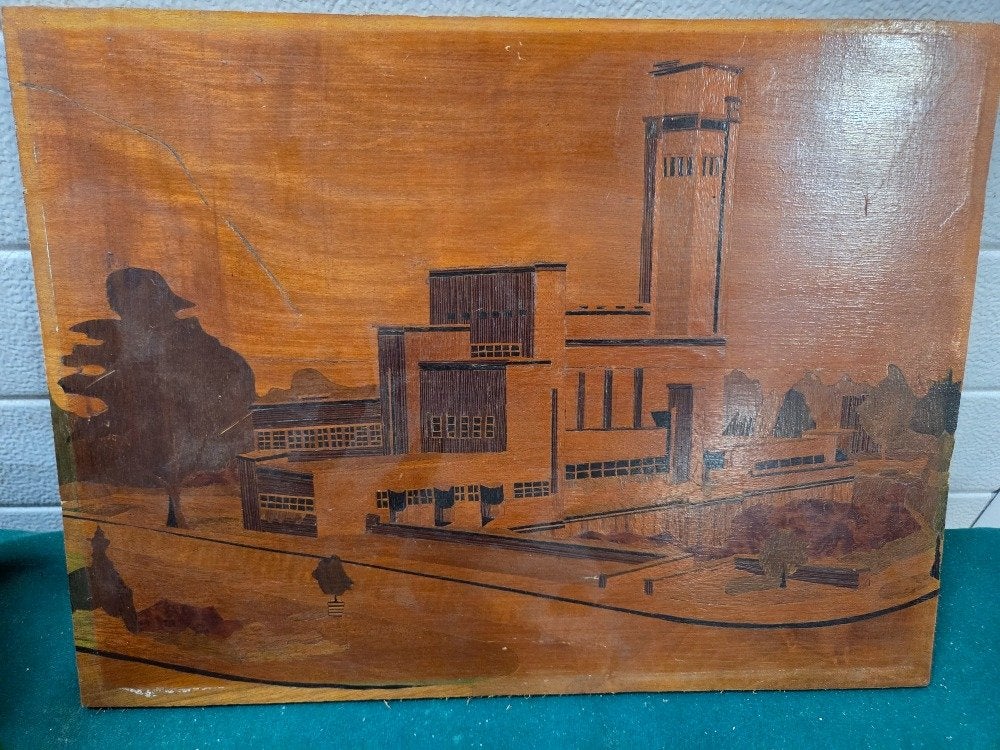 schilderij hiversum raadhuis vintage, Ophalen of Verzenden, 'T Olde Gre-j, Info@toldegrej.nl, Endepoelstraat 20f Didam