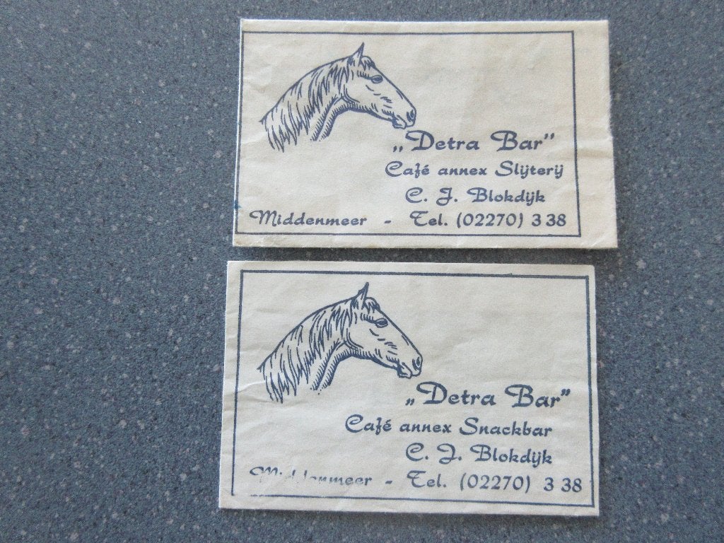 2 x Middenmeer, café annex slijterij Detra Bar, Verzenden, Nederland