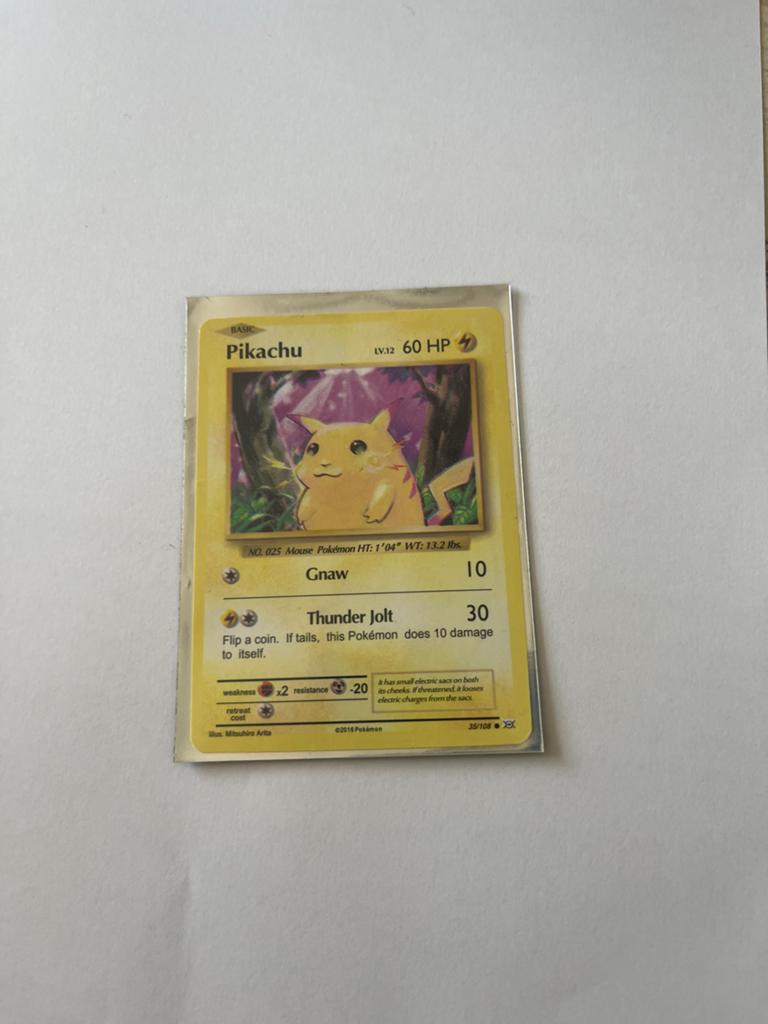 Pikachu Pokémon Kaart LV.12 60 HP (35/108), Ophalen of Verzenden, Gebruikt, Losse kaart