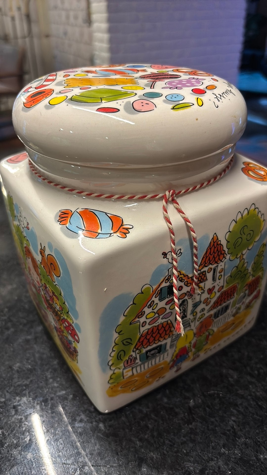 Efteling Blond snoep/ koekjespot, Ophalen of Verzenden, Zo goed als nieuw, Overige materialen, Pot, Bus of Blik