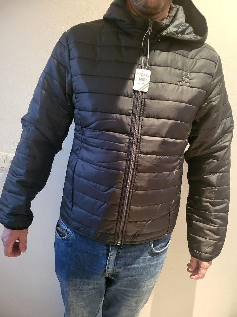 Australian Heren Jas gewatteerd XL NIEUW!!!, Kleding | Heren, ., Zwart, Ophalen of Verzenden, .