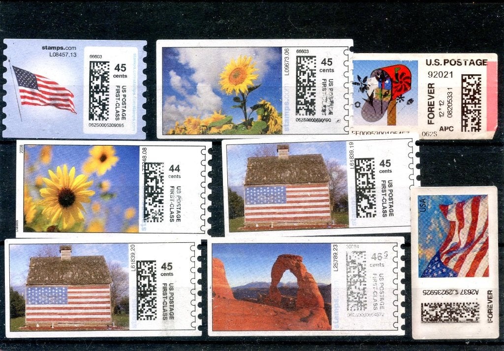 Amerika gestempeld blokken en zegels 5 scans, Verzenden, Gestempeld, Noord-Amerika