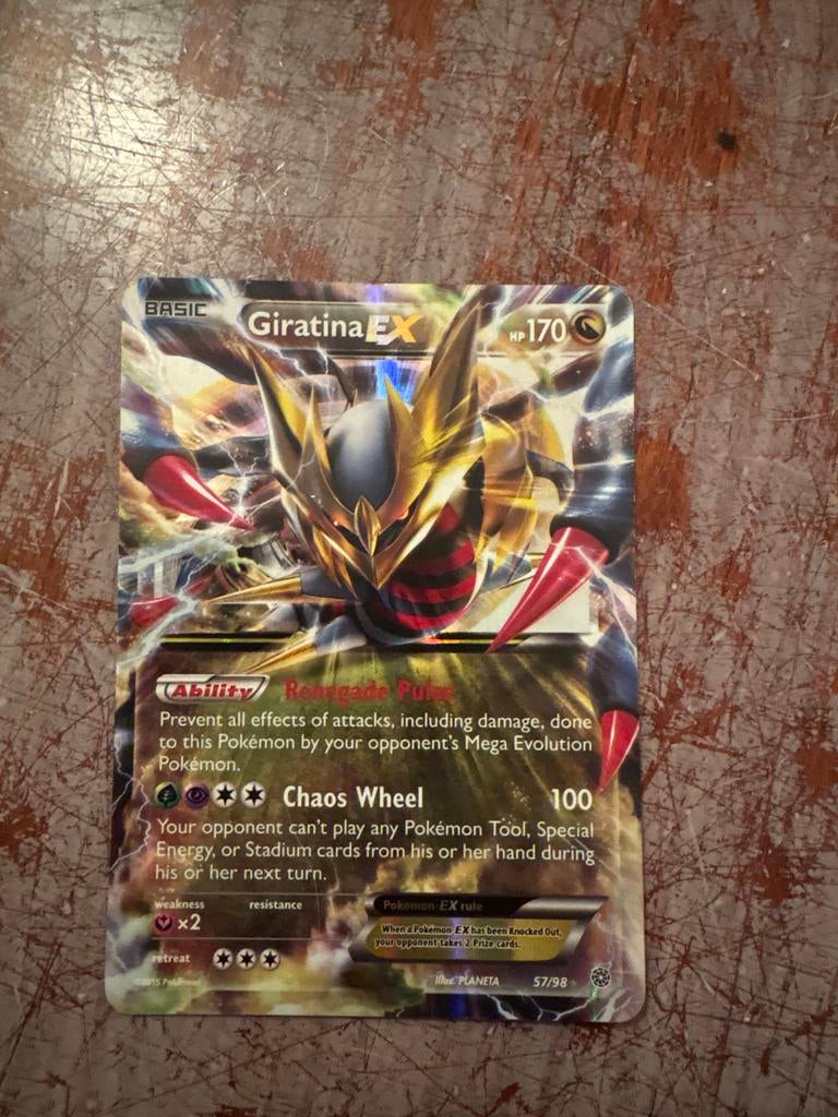 Giratina EX Pokémon Kaart HP170 - Zeldzaam, Ophalen of Verzenden, Gebruikt, Losse kaart, Foil
