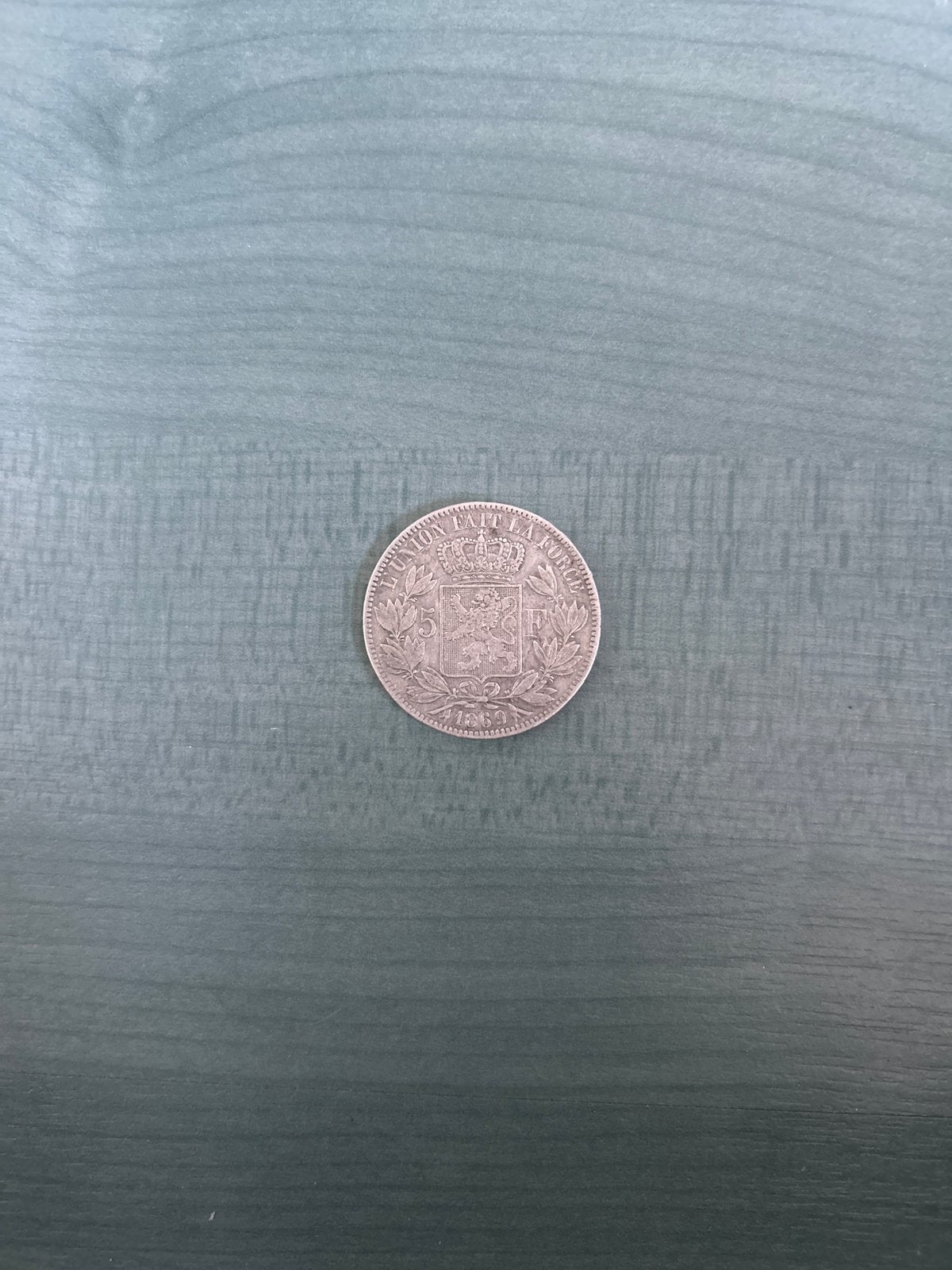 Leopold II 1869 - 5 Belgische Franken Zilveren Munt, Zilver, Ophalen of Verzenden, Losse munt, Zilver
