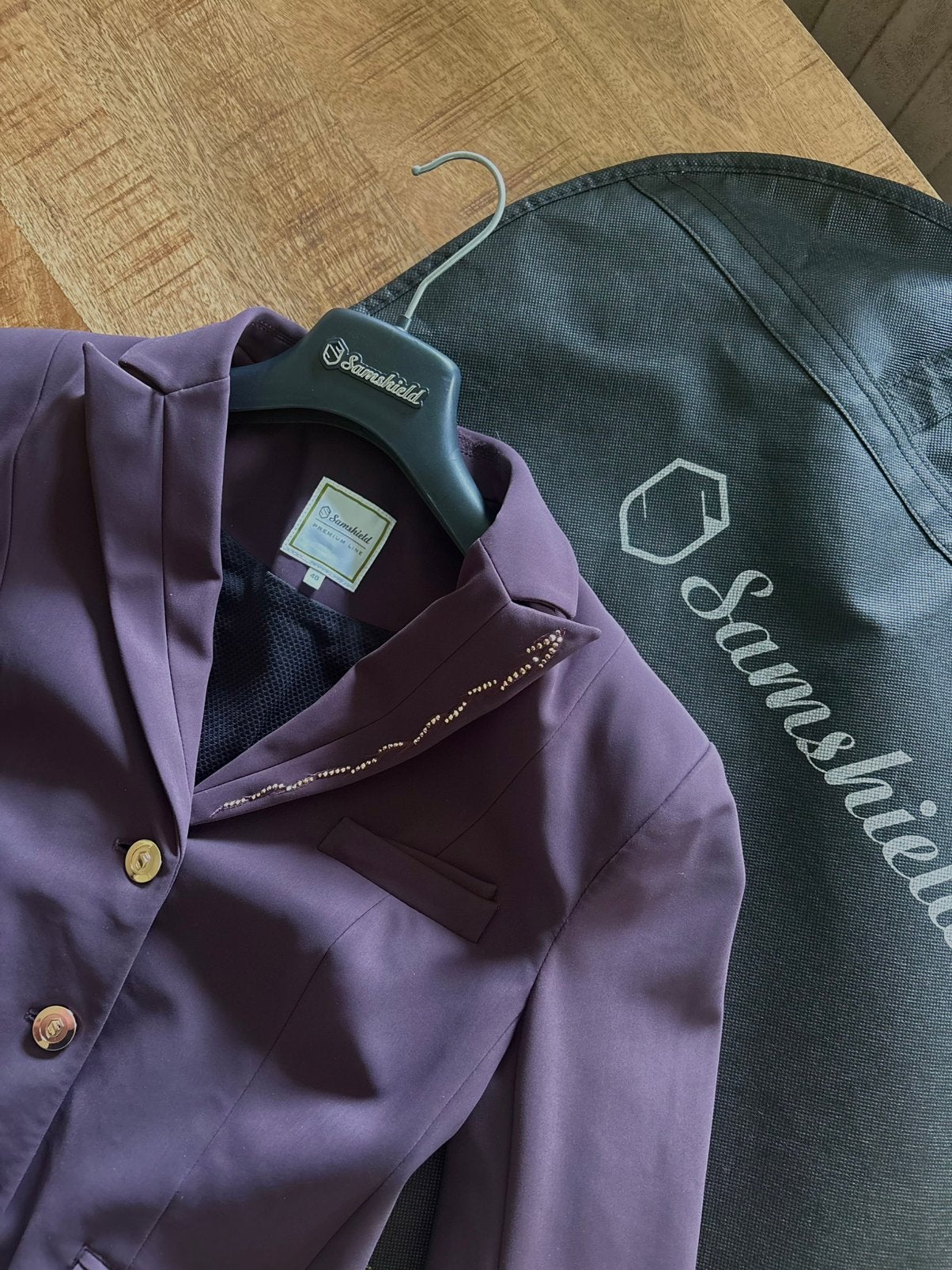 Samshield wedstrijdjasje Aubergine 2025, L, Dressuur, Ademend, Paars