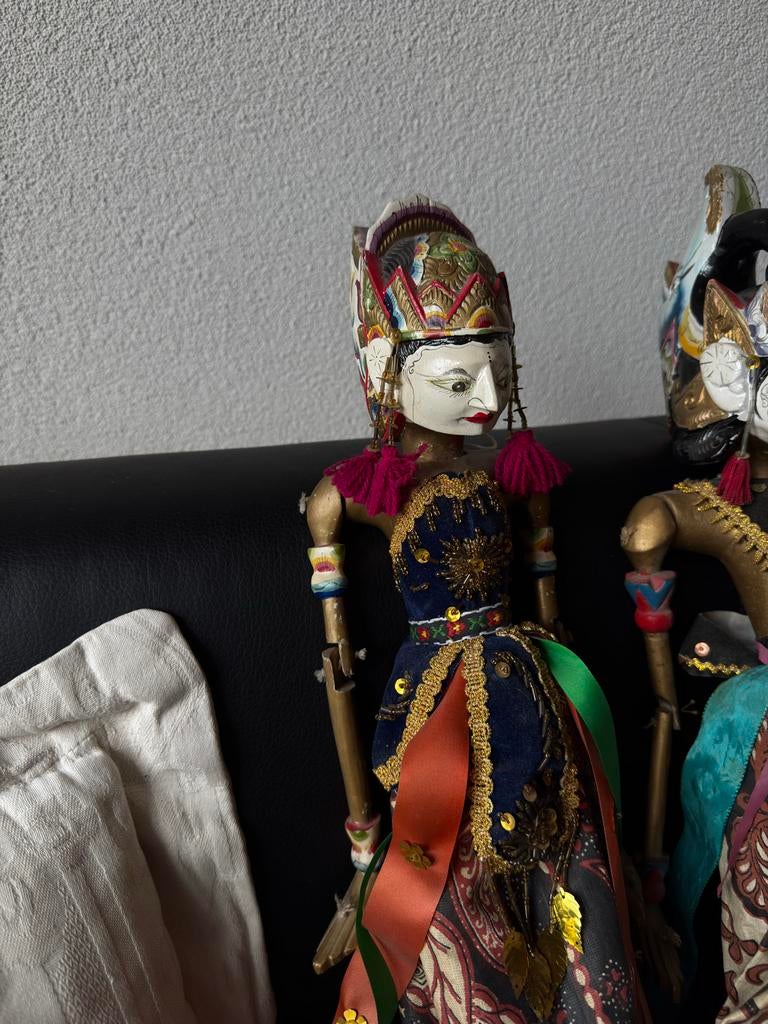 Unieke Wayang Golek poppen uit Indonesië - Jaren '90, Antiek en Kunst, Ophalen
