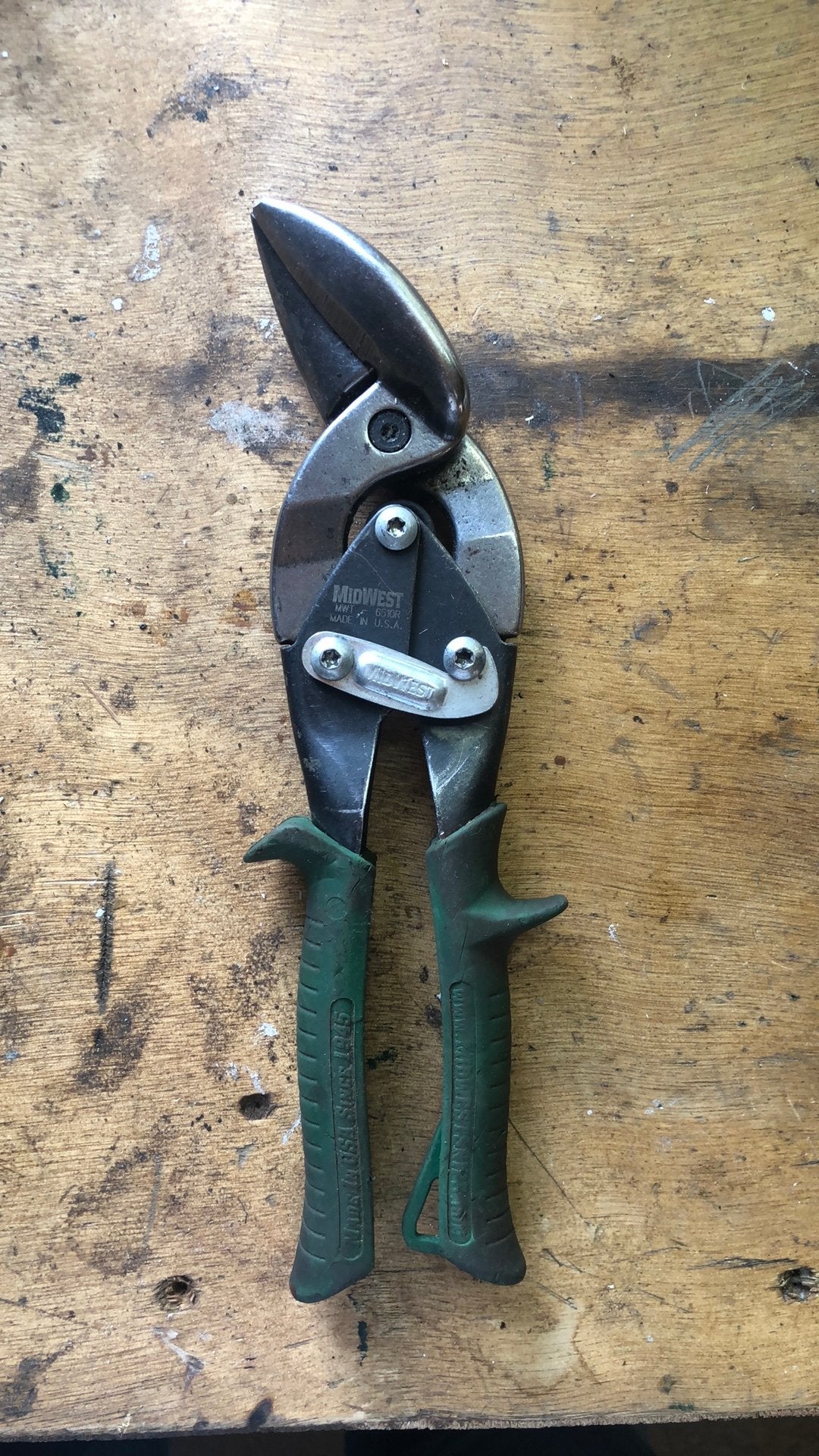 Midwest schaar MWT-6510R (rechts / groen) – Professioneel, Ophalen of Verzenden, Gebruikt