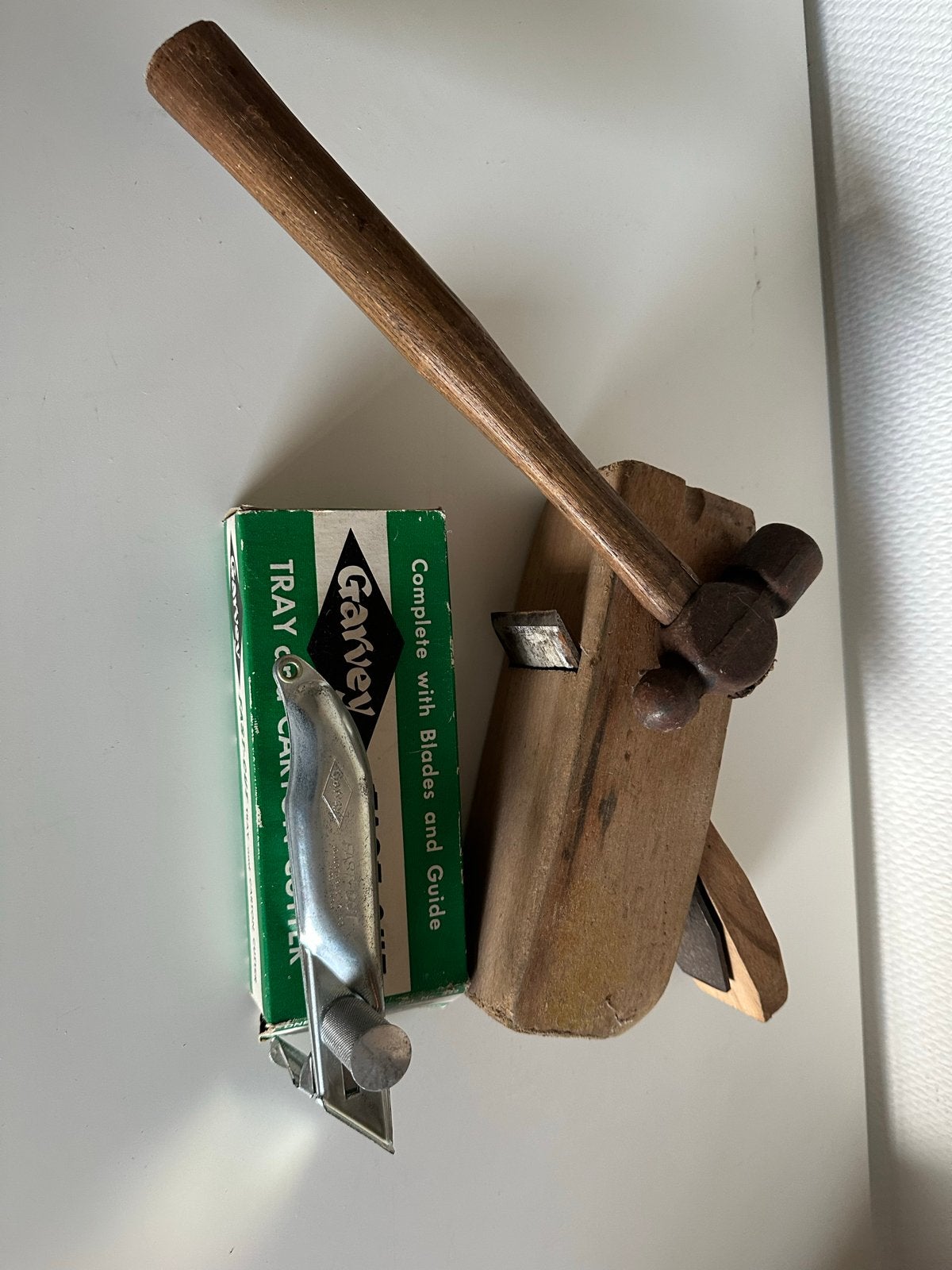 Vintage Houten Schaaf, Hamer & Garvey Fast-Cut Snijder, Ophalen of Verzenden