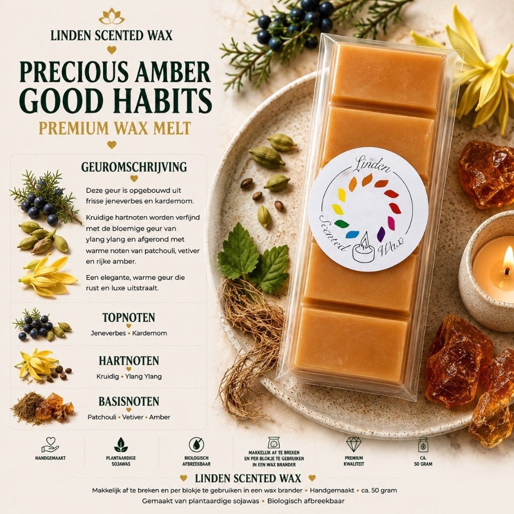 Waxmelts PRECIOUS AMBER GOOD HABITS parfum geur rituals, Overige merken, Ophalen of Verzenden, Kaars, Was