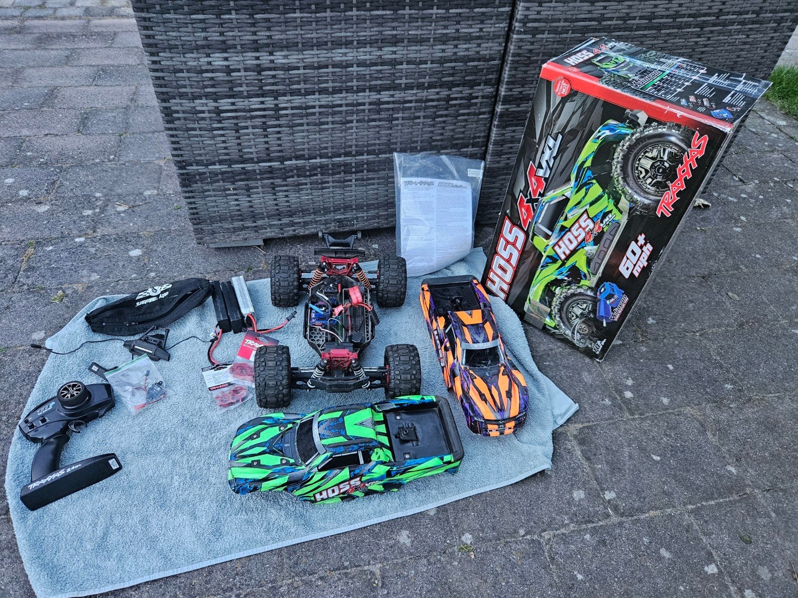 Traxxas Hoss VXL 4x4 RC Truck, Hobby en Vrije tijd, Elektro, Auto offroad, Ophalen of Verzenden, Zo goed als nieuw