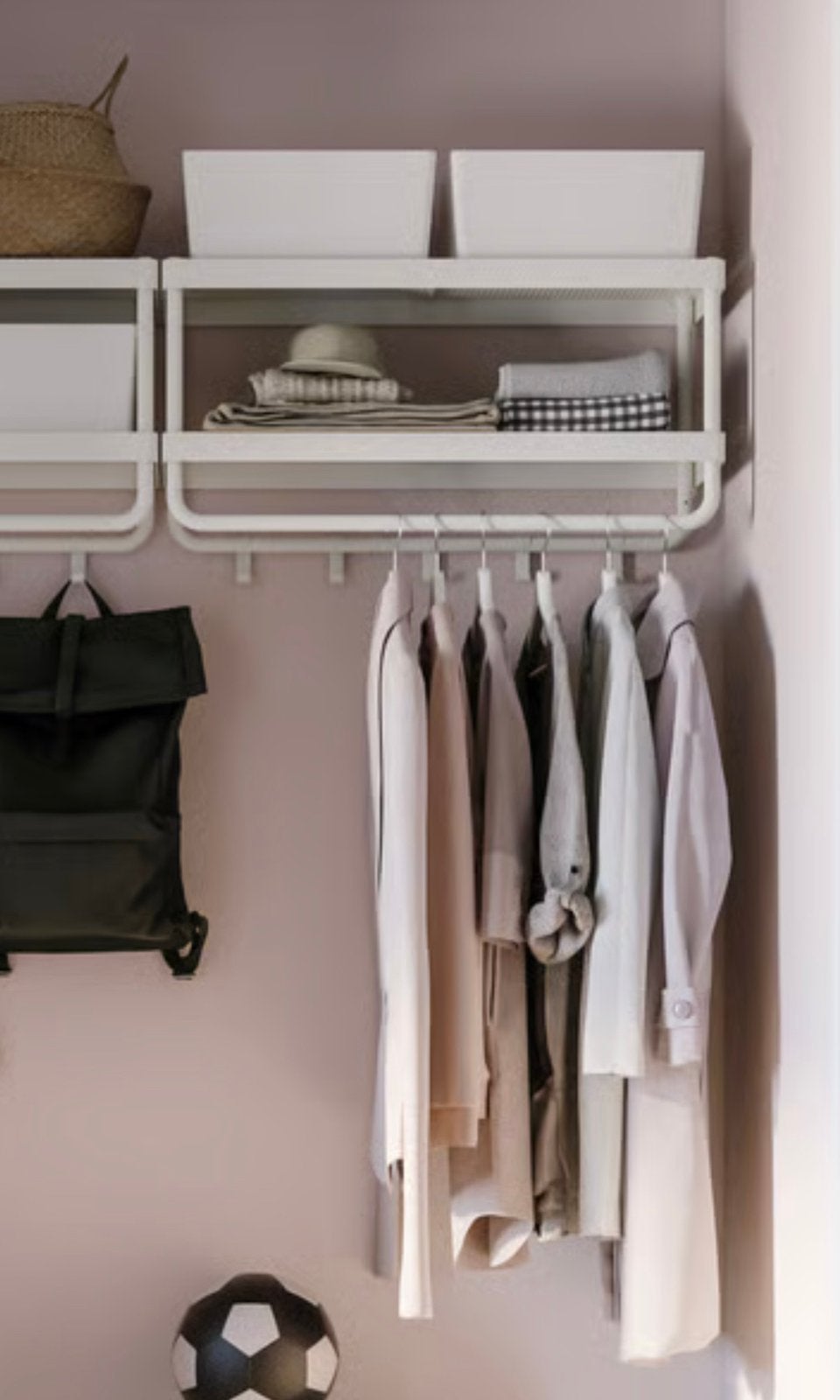 Ikea MACKAPÄR kapstok garderobe als nieuw!  rek Wit metalen, Huis en Inrichting, Zo goed als nieuw, Minder dan 100 cm, Metaal