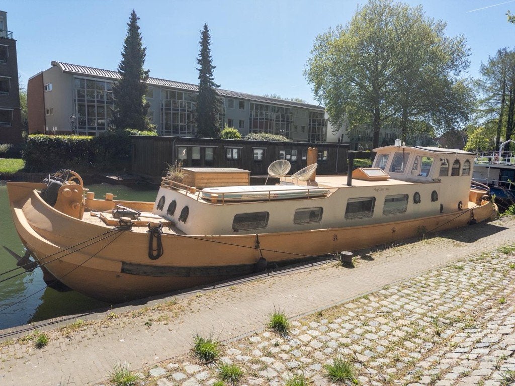 Woontjalk 17,5 x 4,3 m - Ruimtelijk Woonschip, Overige merken, Gebruikt, Binnenboordmotor, Diesel