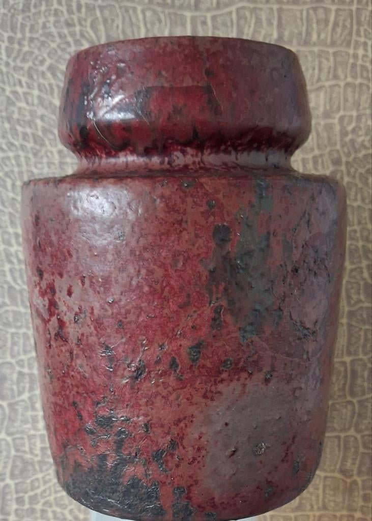 Piet Knepper voor Mobach. Rood vaasje. Ca 1960., Antiek en Kunst, Ophalen