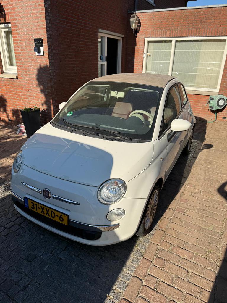 Fiat 500C 0.9 85pk Turbo Twinair 2012 Wit, Auto's, Fiat, 31 €/maand, Cabriolet, Wit, Origineel Nederlands