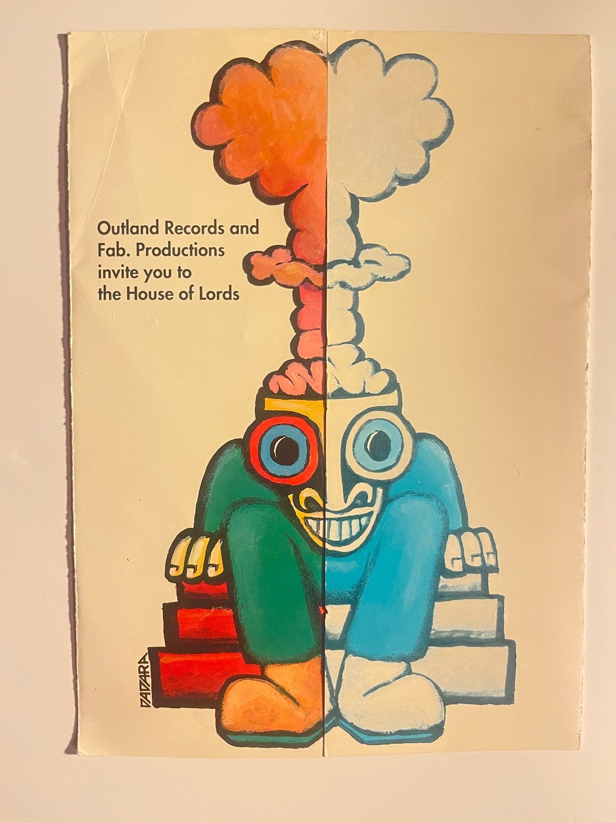 Flyer Dadara.1992 Outland Records and Fab.Productions, Verzenden, Gelezen