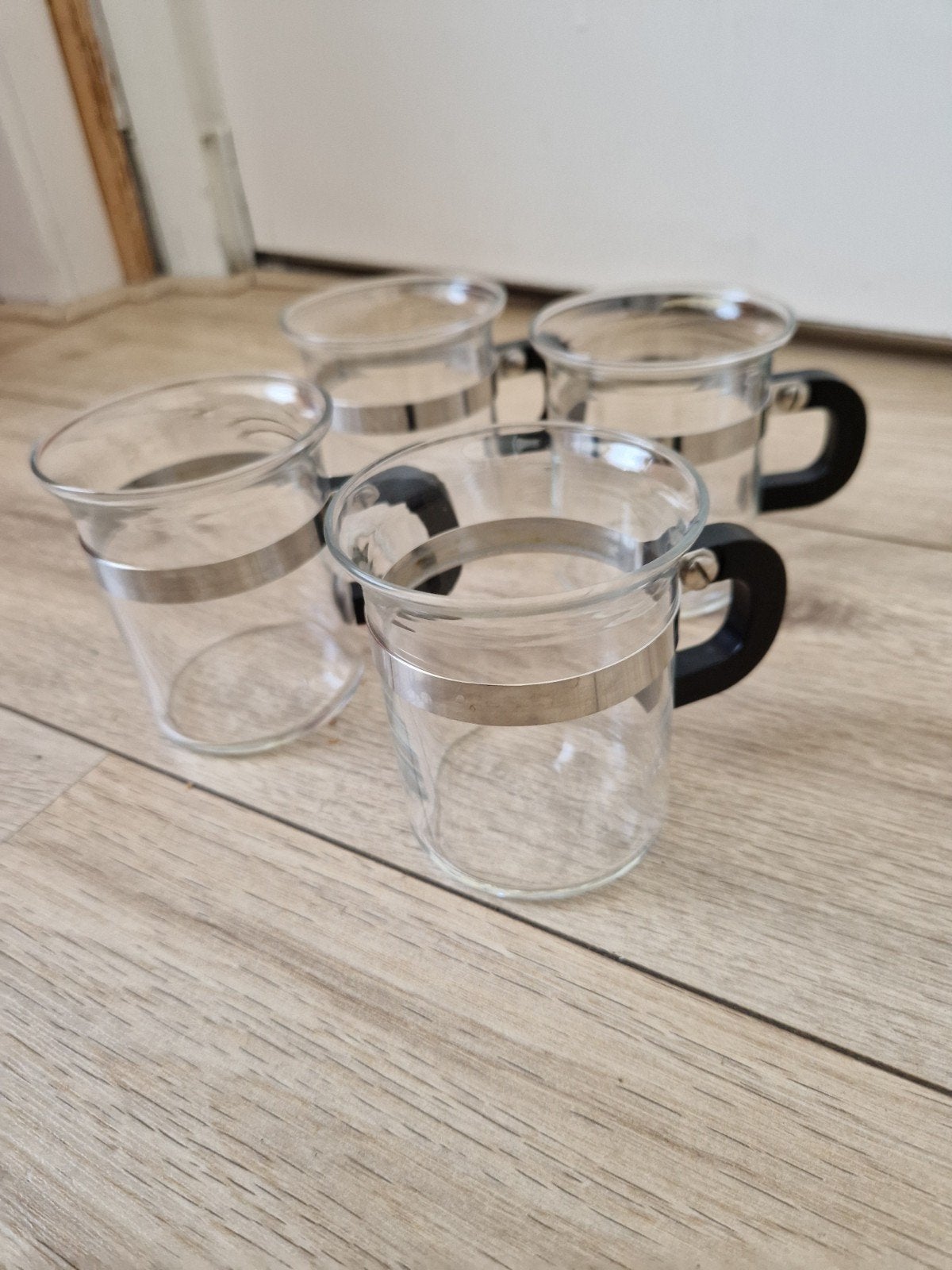 4x bodum theeglas zo goed als nieuw chambord, Glas of Glazen, Ophalen of Verzenden, Overige stijlen, Glas