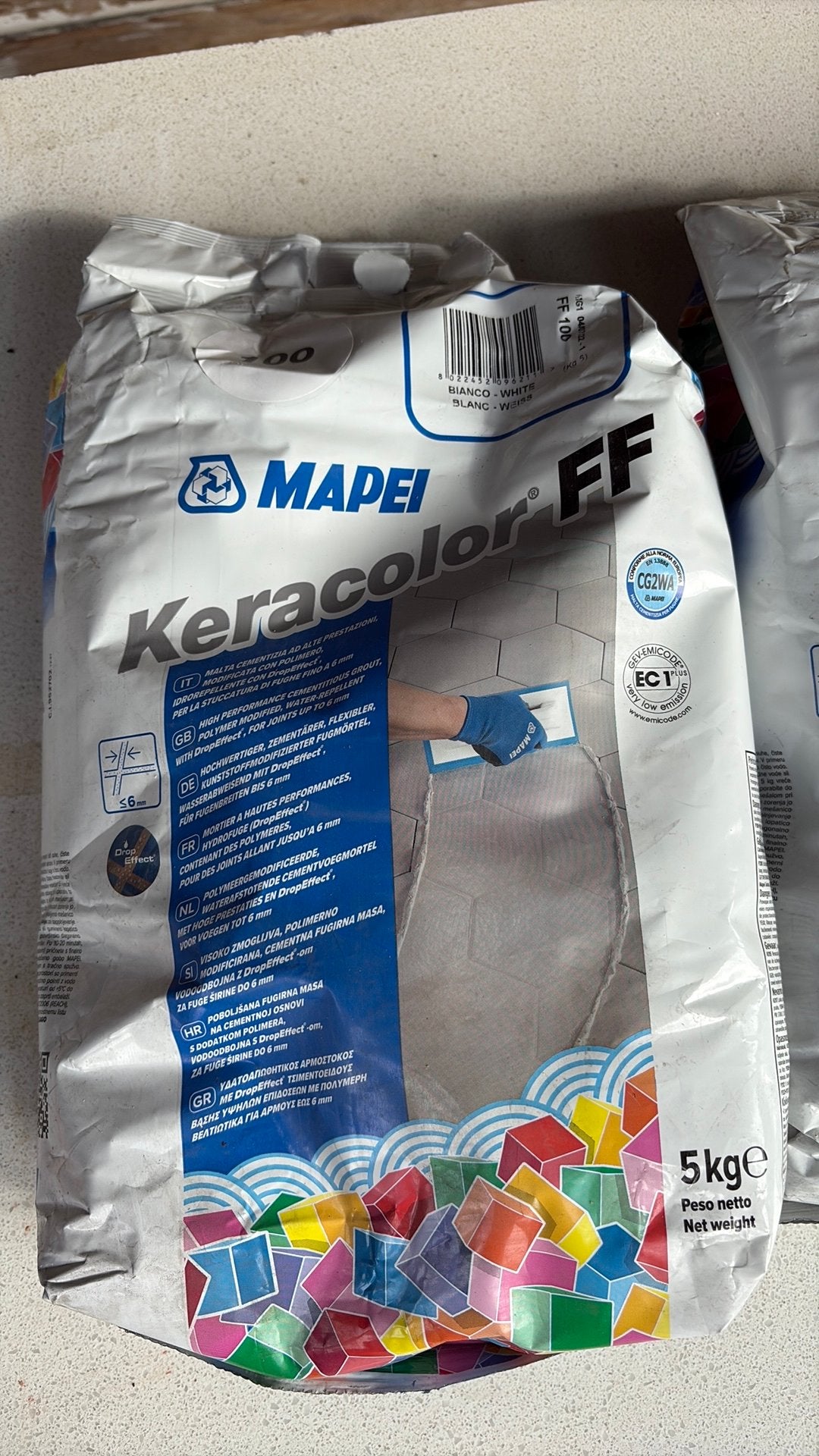 15 kilo witte voegmortel, Overige materialen, Wandtegels, Nieuw, Ophalen of Verzenden
