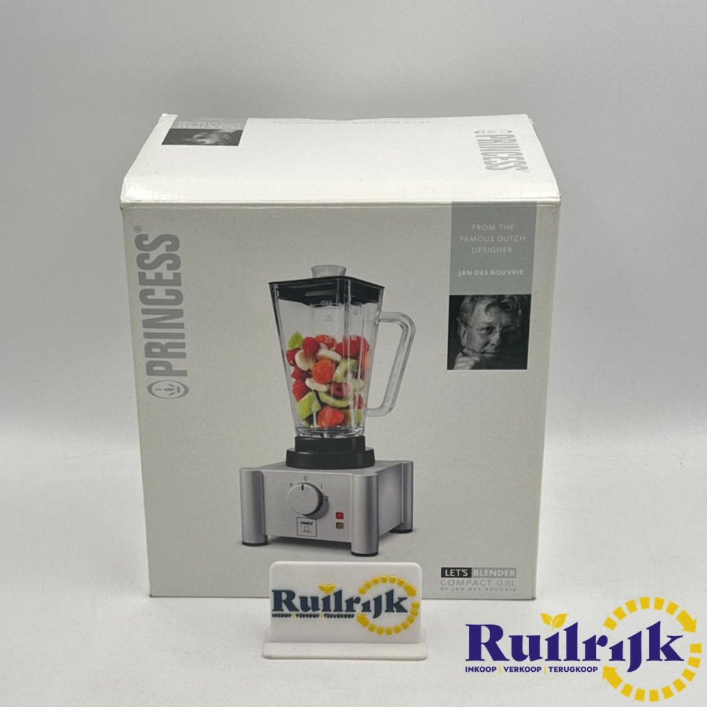 Princess Let's Blender Compact 0.8L Jan de Bouvrie - Nieuw, Witgoed en Apparatuur, Keukenmixers, Princess, Nieuw, Support@princess.com