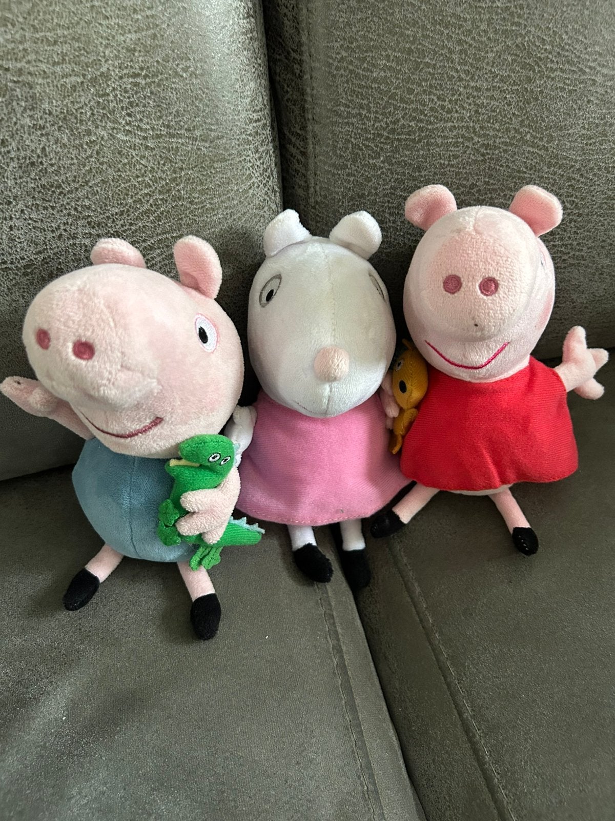 Peppa Pig TY knuffeltjes 3 stuks george, peppa en Suzie, Ophalen of Verzenden, Zo goed als nieuw, Overige typen