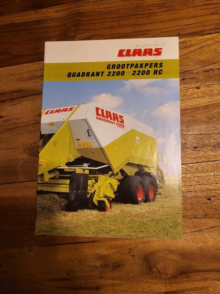 tractor folder Claas QUADRANT 2200 grootpakpers, Ophalen of Verzenden, Zo goed als nieuw