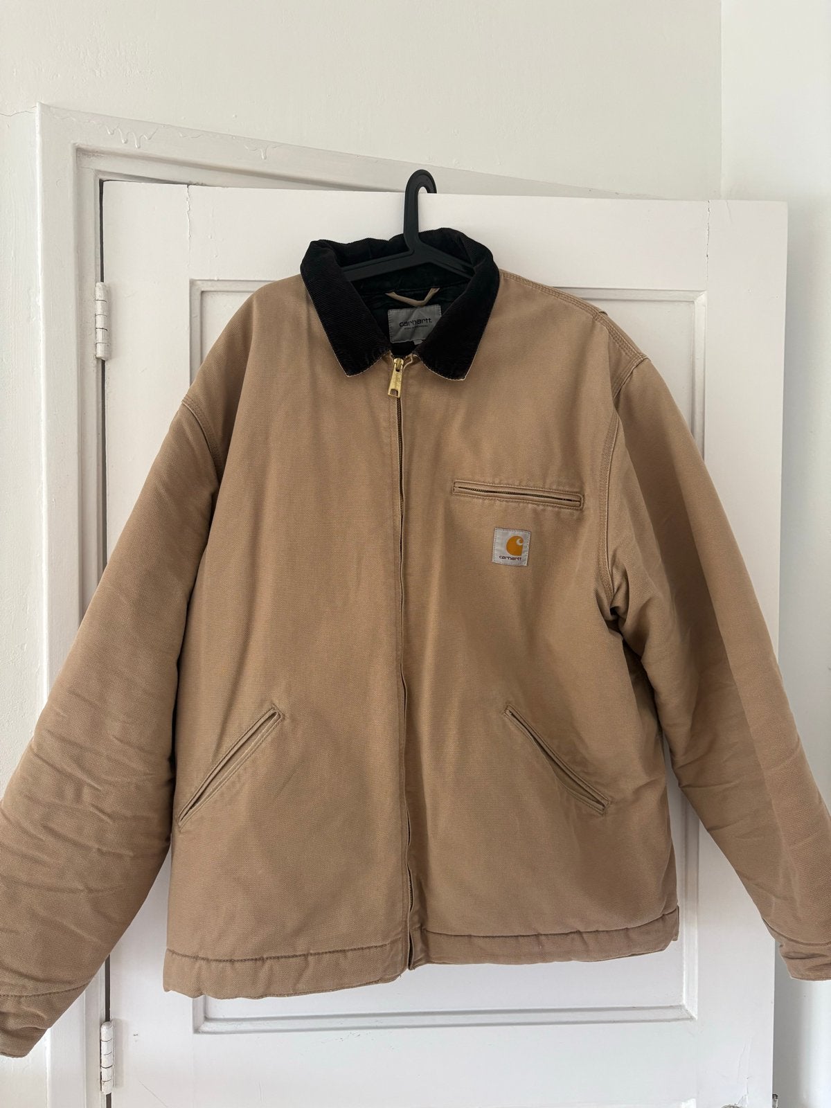 Carhartt OG Detroit Jacket - Maat XL, Ophalen of Verzenden, Gedragen, Maat 56/58 (XL), Beige