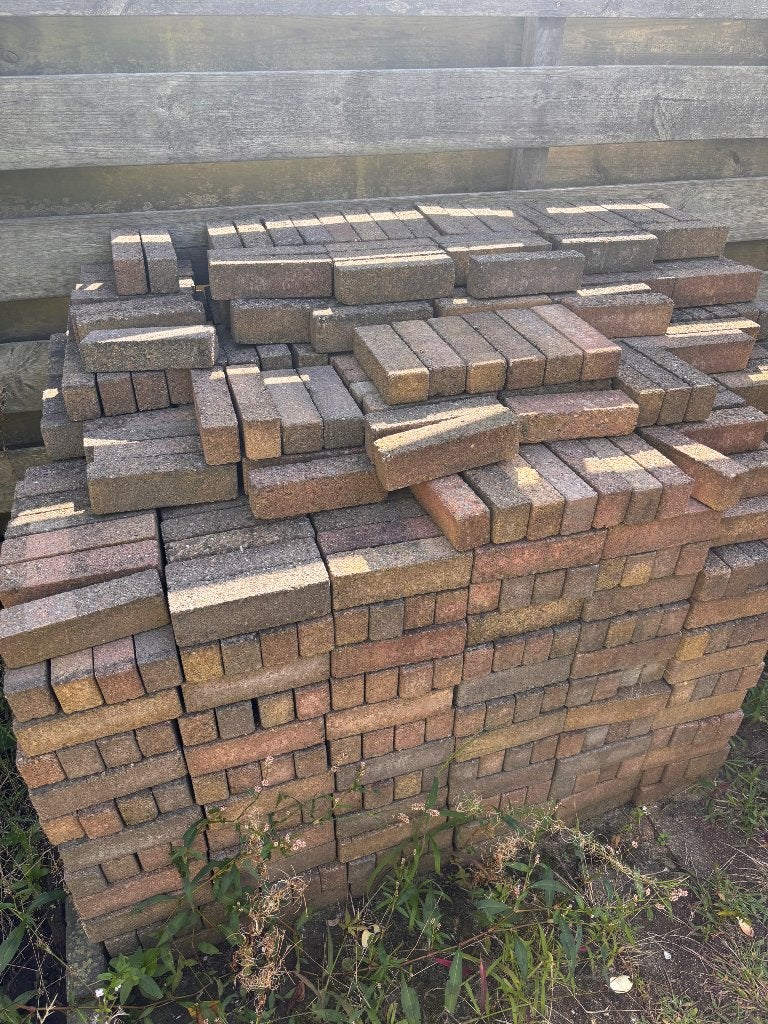 Gratis af te halen tuintegels 20/5, Tuin en Terras, Ophalen, Gebruikt, Beton, Terrastegels