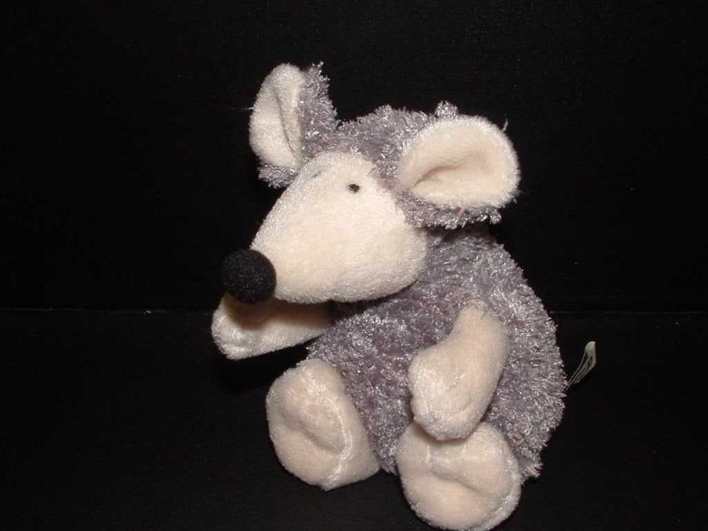UNI TOYS MUIS ZACHTE BADSTOF GRIJS MET WITTE VELOURS, Verzenden, Nieuw, Overige typen
