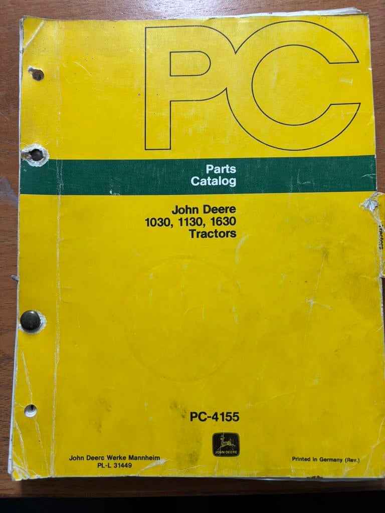 John deere onderdelenboek 1030, 1130 en de 1630, Ophalen of Verzenden
