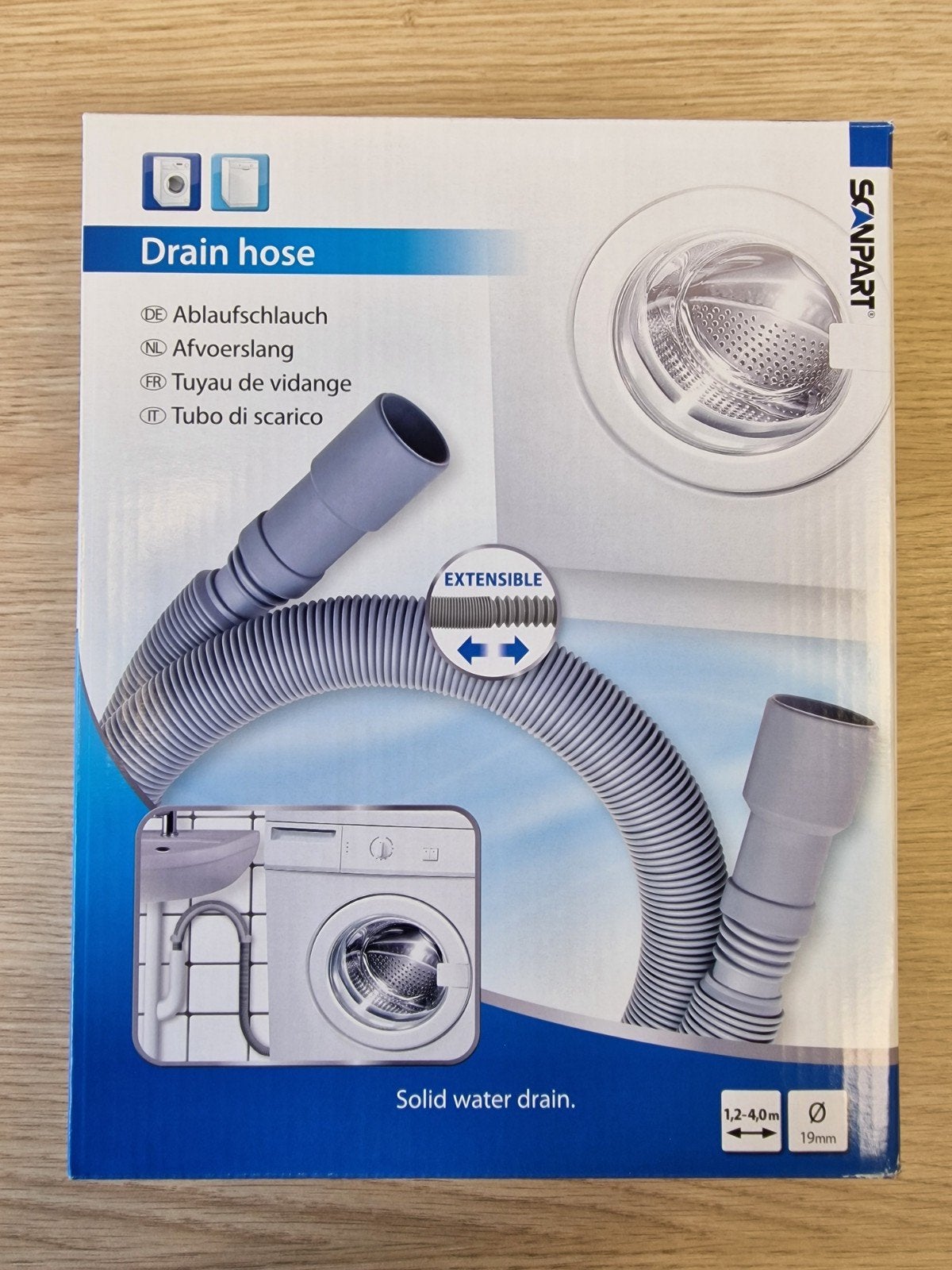 Flexibele afvoerslang 1.2-4m voor wasmachine/vaatwasser, Ophalen of Verzenden, Nieuw