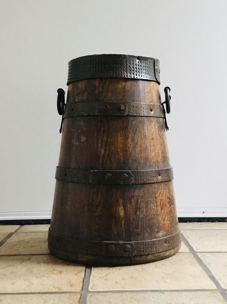 Antiek houten vat - paraplubak plantenbak(karnton), Ophalen