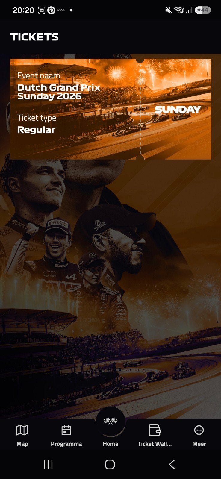 Dutch GP 2026 Zondag Ticket – Arena Grandstand – Origineel, Tickets en Kaartjes, Eén persoon, Augustus