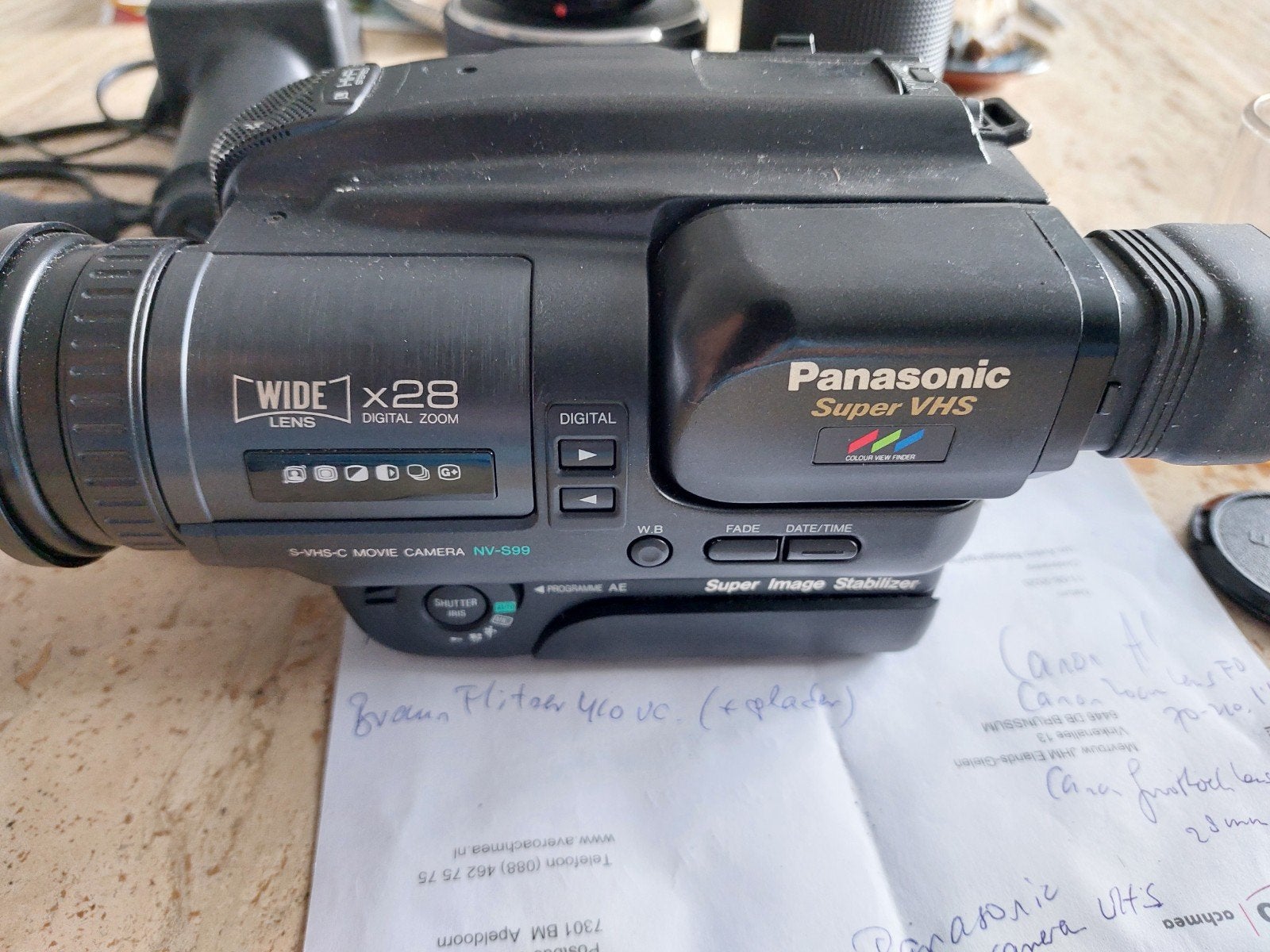 video camera Panasonic NV-S99, Ophalen
