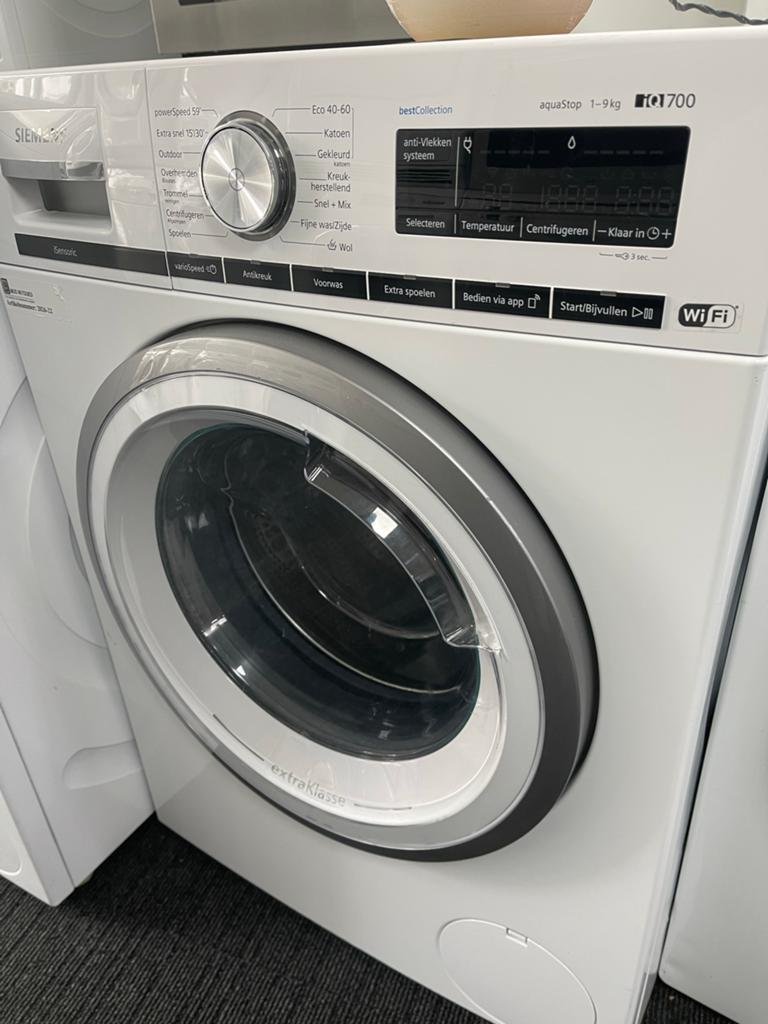 Siemens iQ700 Wasmachine - 9kg, Vele Programma's, WiFi, Witgoed en Apparatuur, Wasmachines, Zo goed als nieuw, Voorlader, 8 tot 10 kg