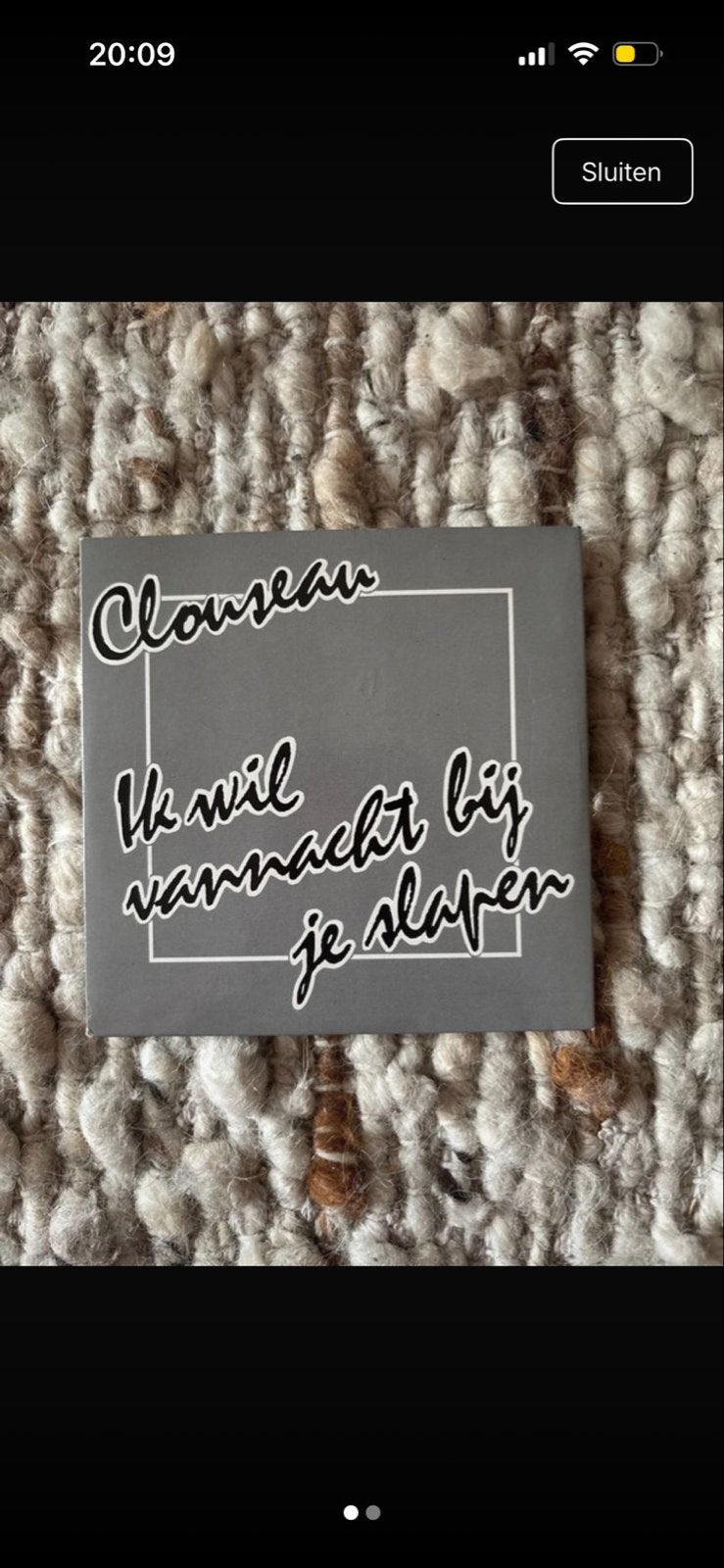 Clouseau - Ik Wil Vannacht Bij Je Slapen CD Single, Ophalen of Verzenden, Gebruikt, Nederlandstalig
