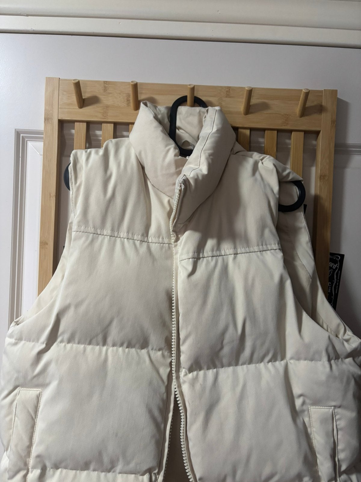 Zara Puffer Bodywarmer Crème, Ophalen of Verzenden, Zo goed als nieuw, Beige