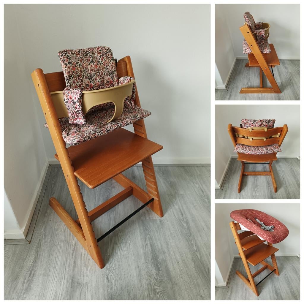 Stokke Tripp Trapp+babyset,kussen,2 standen newbornset,hoes, Kinderen en Baby's, Kinderstoelen, Ophalen of Verzenden, Zo goed als nieuw