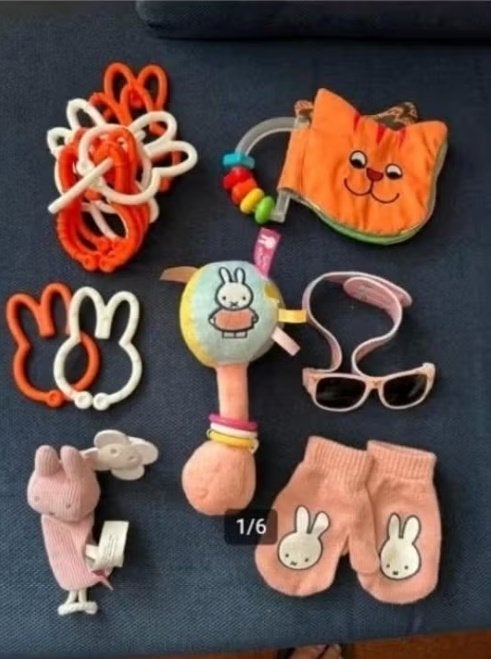 Nijntje babypakket: oa speenklem, rammelaar & ketting (ZGAN), Ophalen of Verzenden, Zo goed als nieuw, Overige typen, Met wieltjes