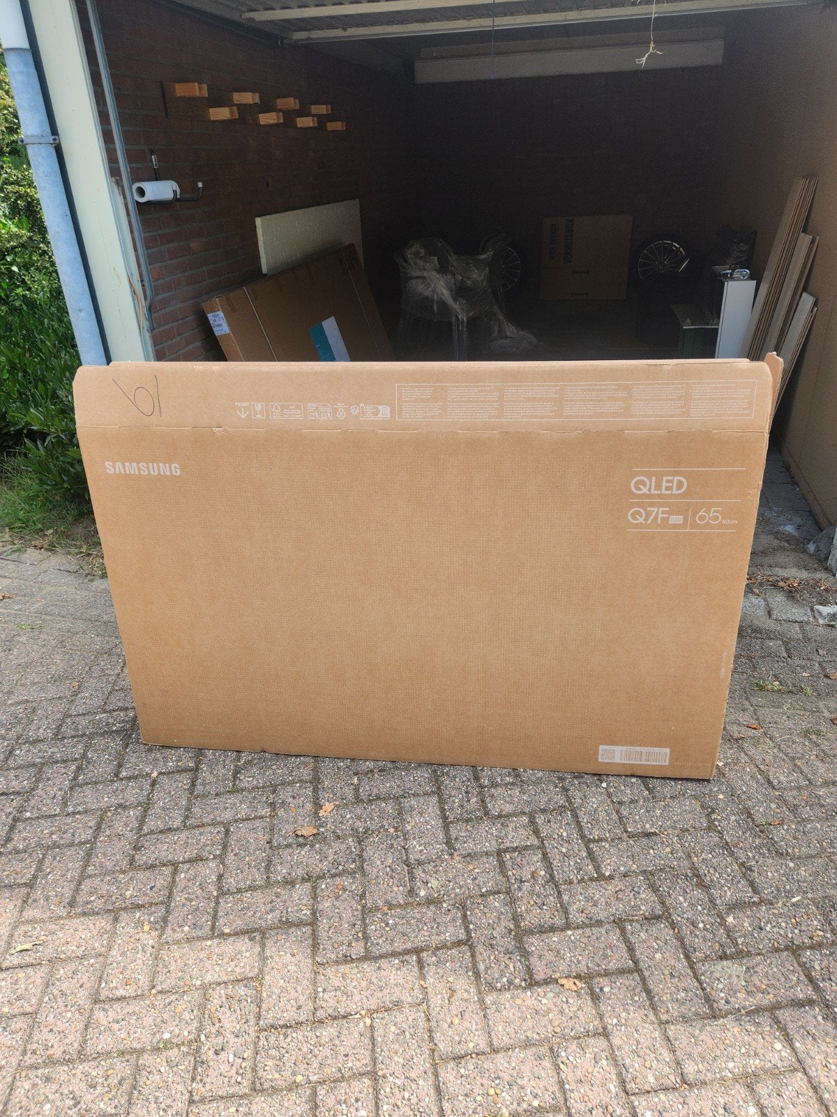 Lege 65 inch TV doos (Samsung QLED Q7F) gratis af te halen, Audio, Tv en Foto, Ophalen
