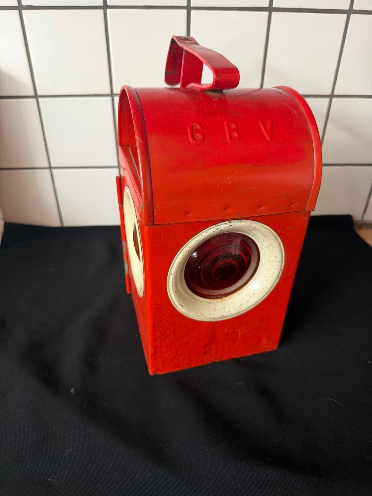 Vintage Chalwyn Spoorweglantaarn Rood - Engeland, Ophalen of Verzenden