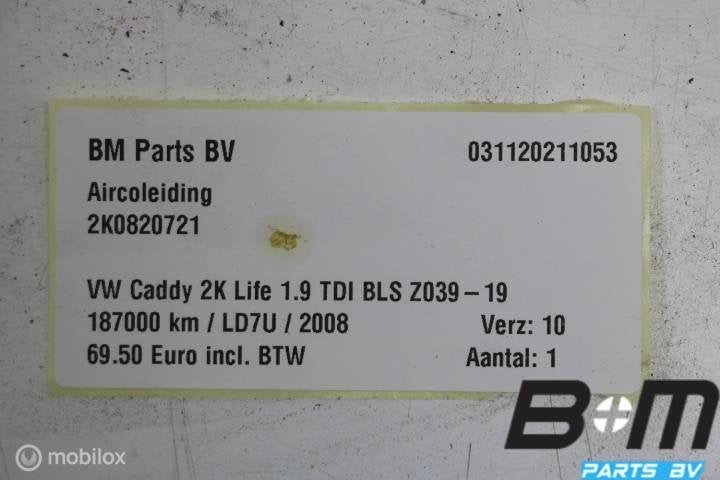 Aircoleiding VW Caddy 2K Life 2K0820721, Gebruikt