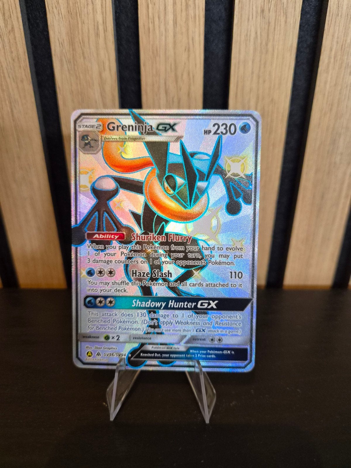 Greninja GX SV56 Hidden Fates Pokémon Kaart, Ophalen of Verzenden, Zo goed als nieuw